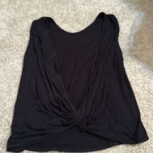 XS Lulus Black Open/Cross Back Shirt